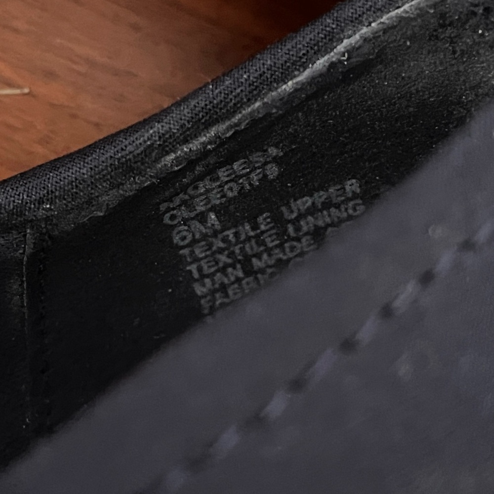 Anne Klein Navy Canvas Ballet Flats with Logo Plaque - Picture 6 of 6